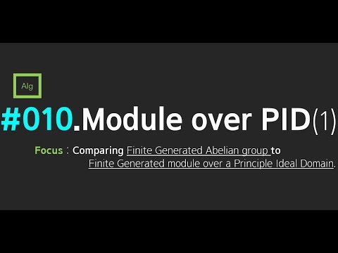 Module over PID (1) - Torsion module