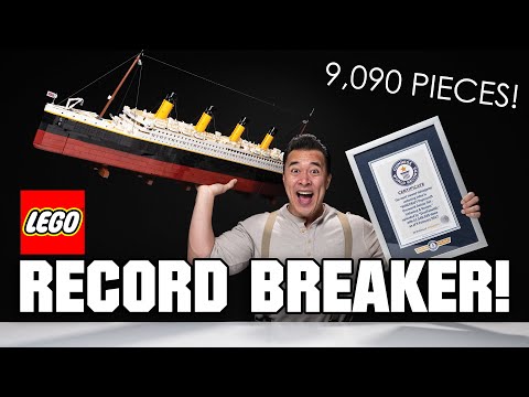 BUILDING THE LEGO TITANIC IN 6 MINUTES!!! World's Biggest LEGO Model Set - 9,090 Pieces! Speed Build