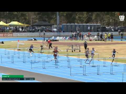 Girls U14 80m Hurdles Heat 1: 2025/26 State Combined Event Championships