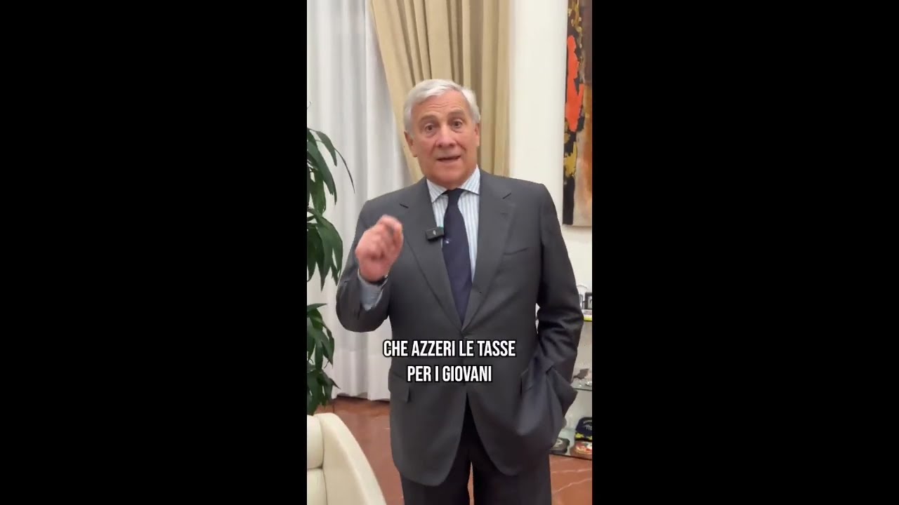 TAJANI: «MANOVRA IN ARRIVO: MENO TASSE PER I GIOVANI E SOSTEGNO PER LA SANITÀ DEGLI ANZIANI»