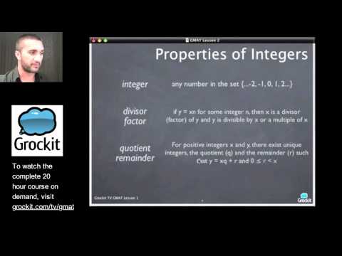 Grockit GMAT TV Lesson 2, Part 2 (Quantitative Data Sufficiency)