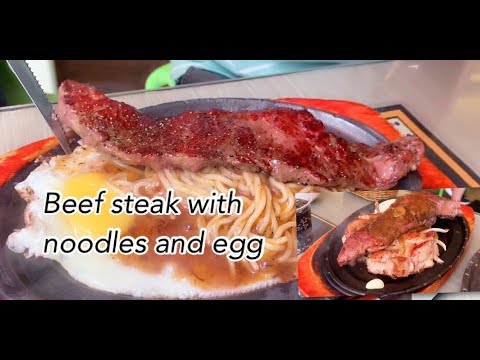 Taiwanese street foods | BlackPepper sauce beef 🥩 steak with noodles and egg | Taiwanese Street food