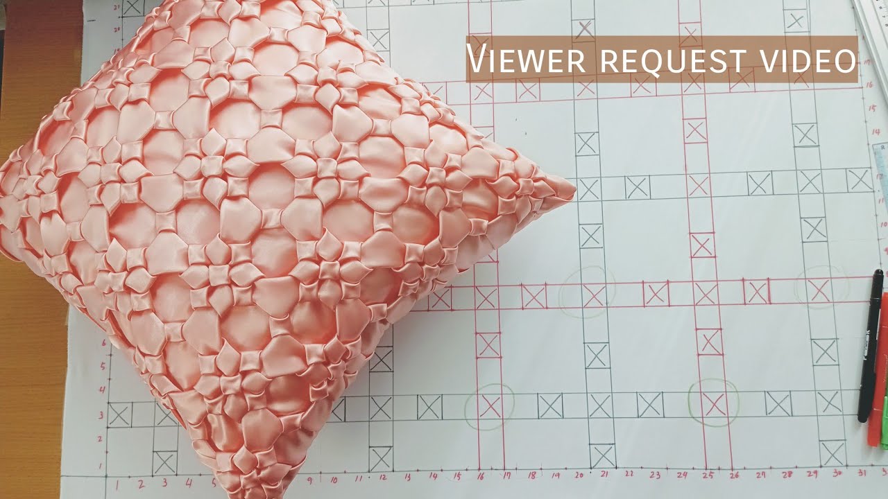 【Canadian smocking】【視聴者リクエスト】クッションカバーhidamari の図案を簡単に書く方法。図案の書き方だけの動画です。