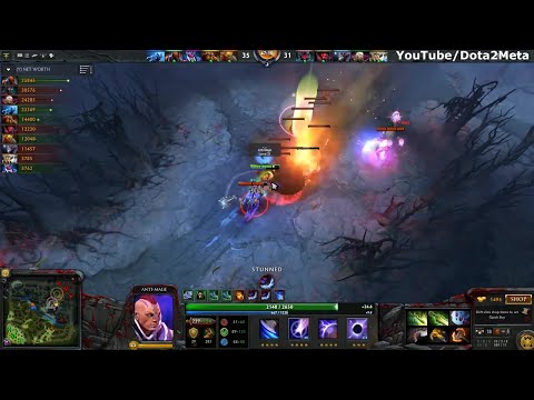 Arteezy Insane Anti-Mage Mjolnir And Ethereal Blade - Epic 7K MMR 4 vs 5 Game - Dota 2