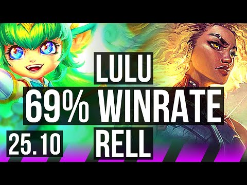 LULU & Aphelios vs RELL & Jinx (SUP) | 69% winrate | KR Challenger | 25.10