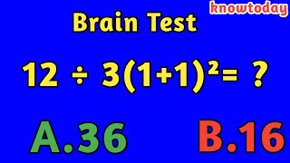 What's 12+3(1+1)²= ? Answer