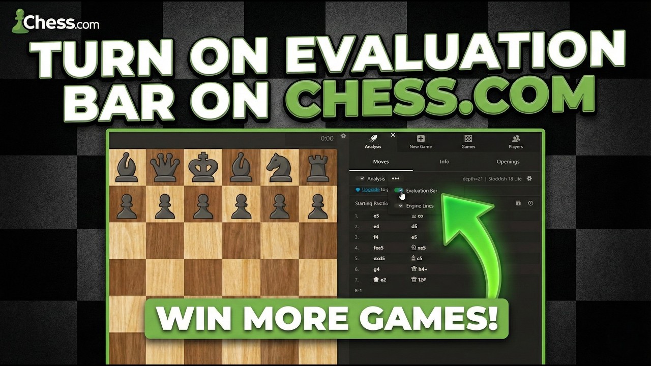 How To Turn On Evaluation Bar On Chess.com (2026) - Quick Steps