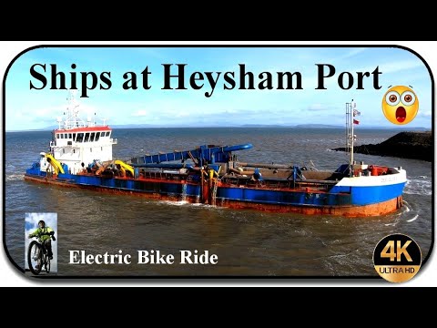 🚢 Checking out some WORKING SHIPS AT HEYSHAM PORT on my Electric Bike (In UHD 4k) . 🚲
