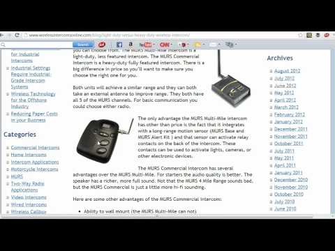 MURS Base Station Intercoms - 888-298-9489