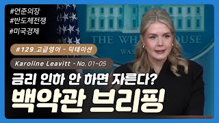 💡 #129 [고급영어] 금리 인하 안 하면 자른다? | 백악관 브리핑 No. 01~05  | 하루30분 영어듣기 | 딕테이션 | 영어쉐도잉 | 영어말하기 | 미국뉴스