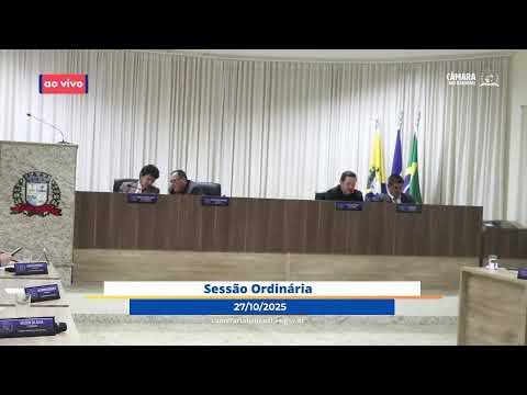 Câmara Municipal de Rio Bananal ao vivo 27/10/2025