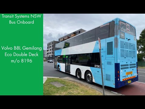 Transit Systems NSW Bus Onboard - Volvo B8L Gemilang Eco Double Deck m/o 8196