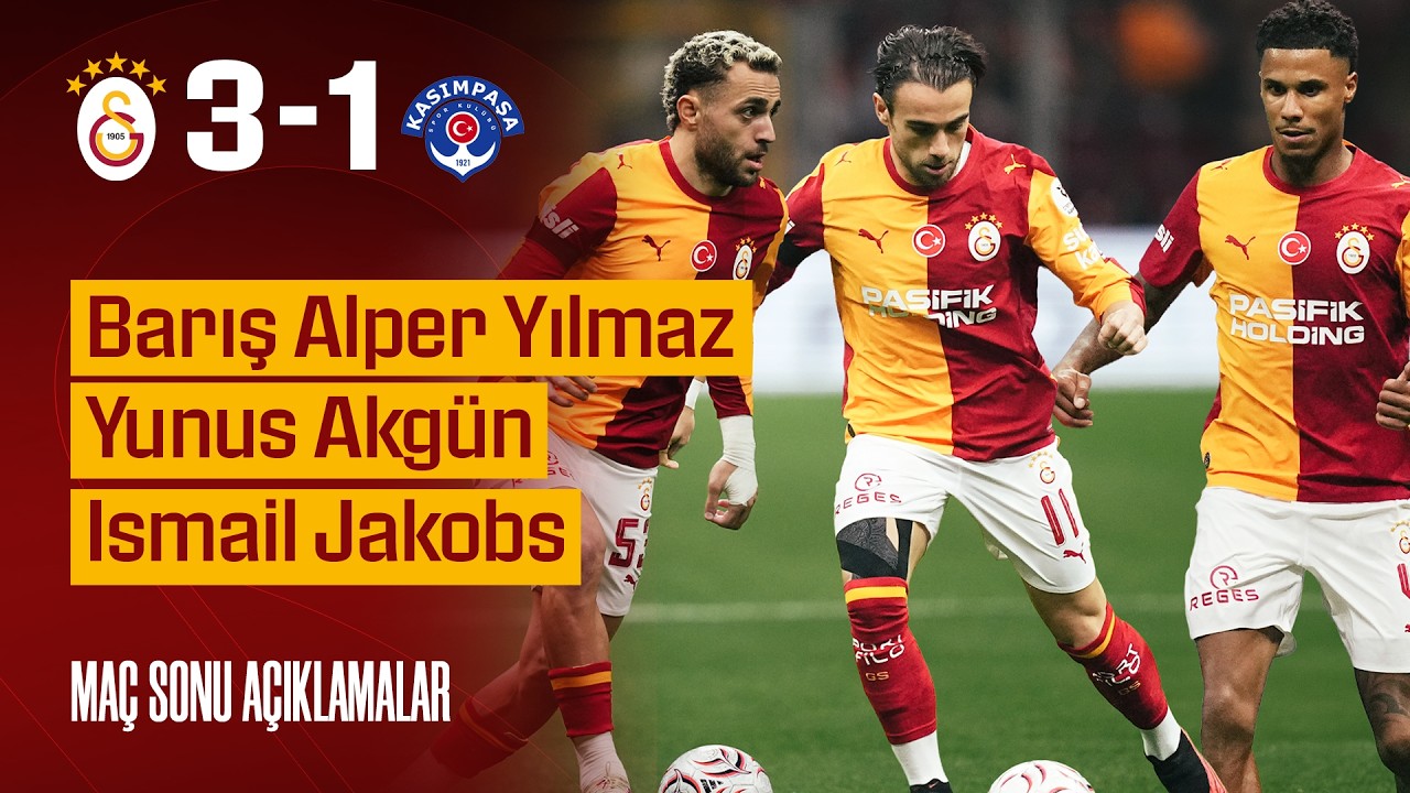 🎙️ Barış Alper Yılmaz, Yunus Akgün ve Ismail Jakobs'dan maç sonu açıklamalar #GSvKAS