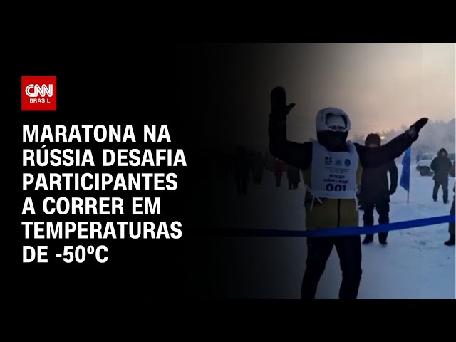 Maratona na Rússia desafia participantes a correr em temperaturas de -50ºC