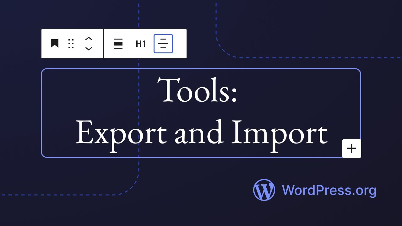 Tools: Export and Import