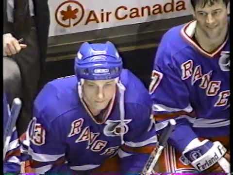 April 16 1992 Pittsburgh Penguins New York Rangers Penguins change goalies every 5 minutes - Part 1