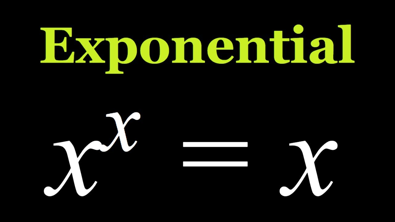 A Nice  Exponential Equation from Mathematics as Problem Solving