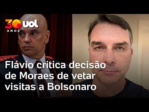 Flávio critica decisão de Moraes de vetar visitas a Bolsonaro: ‘Ilegal e covarde’