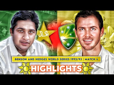 Benson and Hedges World Series 1991/92 | Match 4 | Australia Vs Pakistan 