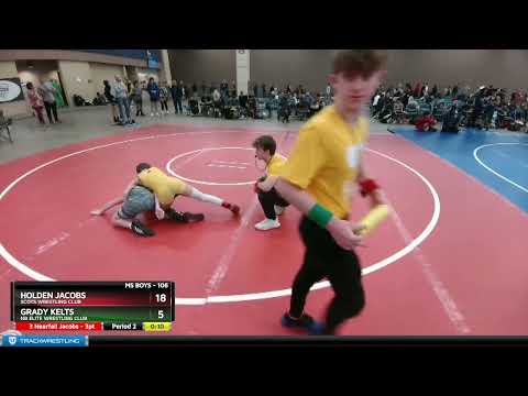 106 Lbs Cons. Round 3 - Grady Kelts, NB Elite Wrestling Club Vs Holden Jacobs, Scots Wrestling Clu