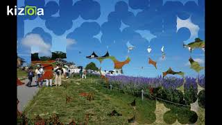 Kizoa 動画 編集: 淡路はなさじきサルビア