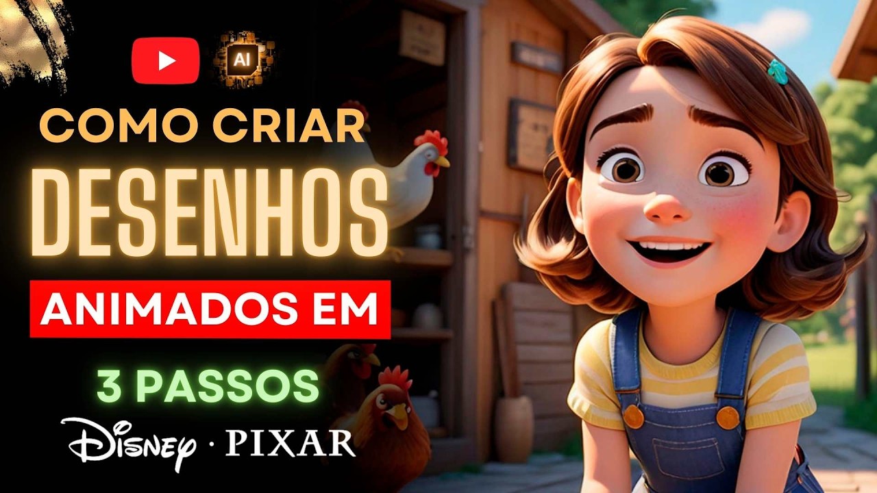 COMO CRIAR DESENHOS ANIMADOS COM IA EM 3 PASSOS SIMPLES E FÁCEIS.