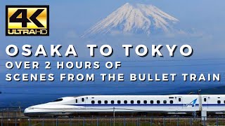 Shinkansen View from the cabin (Over 2 Hours!) -  OSAKA to TOKYO - Bullet Train 大阪から東京まで