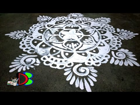 Bengali Traditional Alpana Drawing | Alpana for Saraswati Puja | Simple Alpana for Laxmi Puja