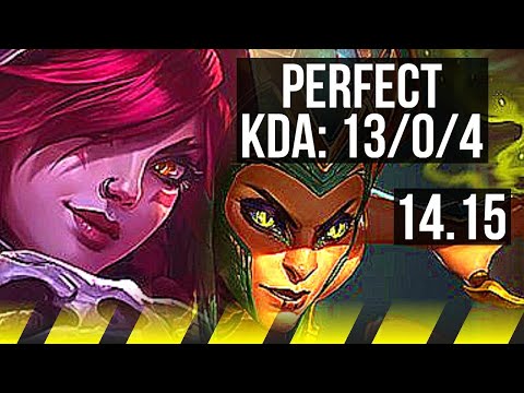 XAYAH & Leona vs CASSIOPEIA & Pyke (ADC) | 13/0/4, Legendary | NA Master | 14.15