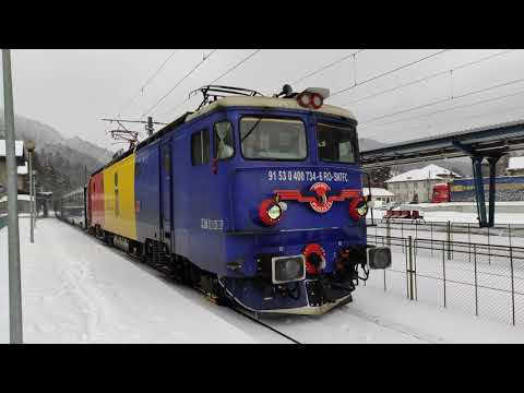 Tren IR1634 Brasov - Bucuresti Nord pleaca din Azuga cu 40-0734-6 a depoului Ploiesti - 17.01.2021