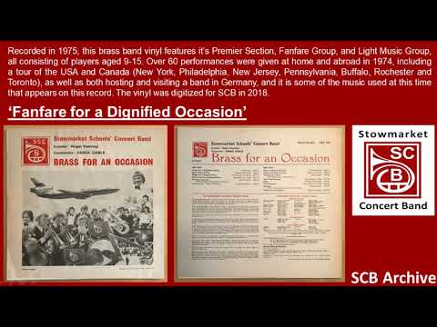 Fanfare For A Dignified Occasion - Stowmarket Concert Band - Brass For An Occasion 1975