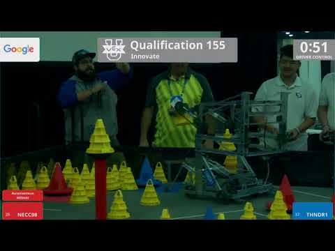 2018 VEXU Innovate Q155 - NECC98 vs THNDR1 - 19 to 42