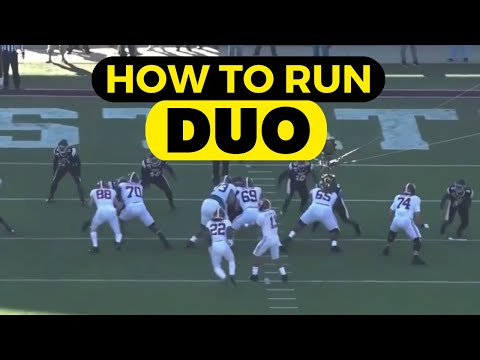 How To Run The Duo Concept | Key Techniques For Running The Duo Play In a Gap Scheme Offense