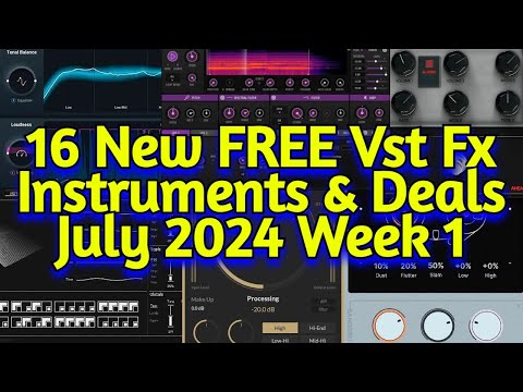 16 Best New FREE VST Plugins, Vst Instruments, Sample Packs & Plugin Deals - JULY 2024 Week 1