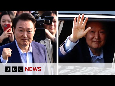 下臺的韓國總統尹錫烈離開官邸 | BBC News (Ousted South Korean president Yoon Suk Yeol leaves official residence | BBC News)