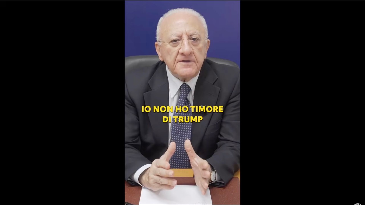 DE LUCA CONTRO TRUMP: "DIFENDIAMO LA NOSTRA DIGNITÀ: FERMEZZA CONTRO CHI PORTA IL MONDO AL DISASTRO"