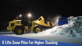 Stacking Snow With A SnowDozer Snow Pusher