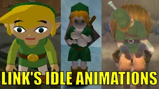 All Link's Idle Animations In The Legend Of Zelda Series (Let's Do Nothing in Zelda Games)