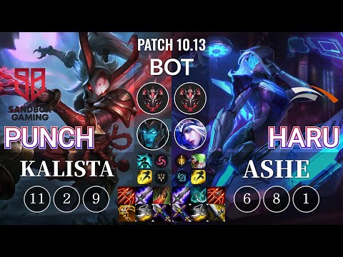 SB Punch Kalista vs HLE Haru Ashe Bot - KR Patch 10.13