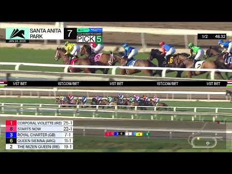 Queen Sienna (ARG) wins Race 7 on Saturday, January 24 at Santa Anita Park