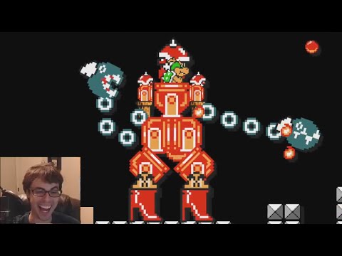 Mario Maker - The Most Creative Level I've Played! Super Mario vs Mecha Bowzilla