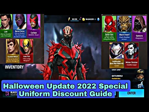Halloween Update 2022 Special Uniform Discount Guide - Marvel Future Fight