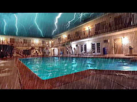 Burzowy Relaks: Ulewne deszcze z grzmotami. Burza z piorunami i deszcz. Padający deszcz 10 godzin.