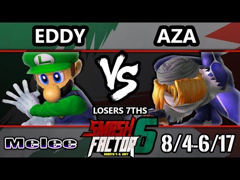 Smash Factor 6 SSBM - Aza (Sheik) vs. Eddy Mexico (Luigi) - Smash Melee Losers 7ths