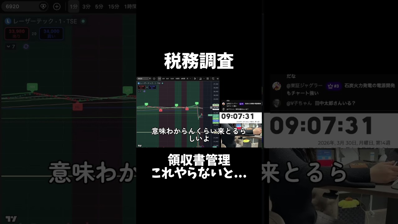 税務調査、領収書これしないと...#税金 #お金 #株 #デイトレ #株式投資