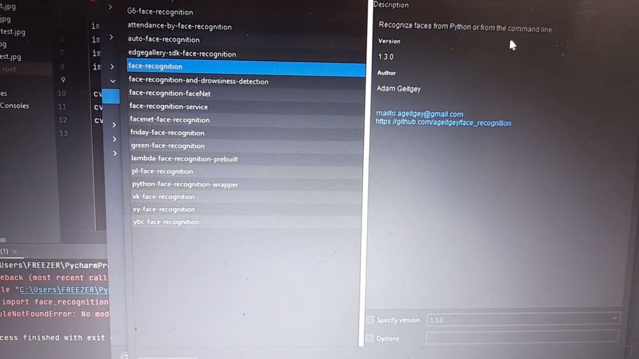 No Module Named cv2, face_recognition errors solved in pycharm#pythonistslaboratory#python#letscode