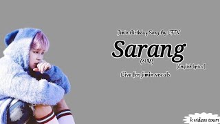 Download lagu Jimin sarang english lyrics [fan song]2020 Birthday song by LFTV #easy lyrics #jimin#hybe#bighit mp3