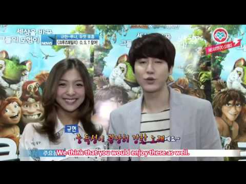 [HeartfxSubs] 130425 News The Croods Family OST - f(x) Luna & Super Junior's Kyuhyun