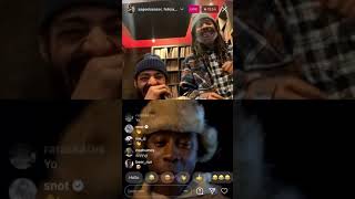 Tyler the creator goes live w/ earl sweatshirt and sage 😂