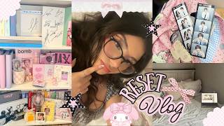 reset vlog ✨ kpop deco & haul, cleaning, studying, realistic days